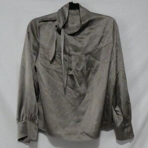 WILFRED | small | Elegant Tie-Neck Blouse | Buttoned Cuffs and Shoulder